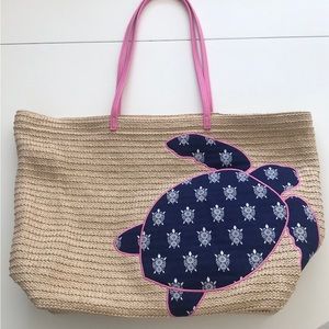 Vera Bradley straw sea turtle bag